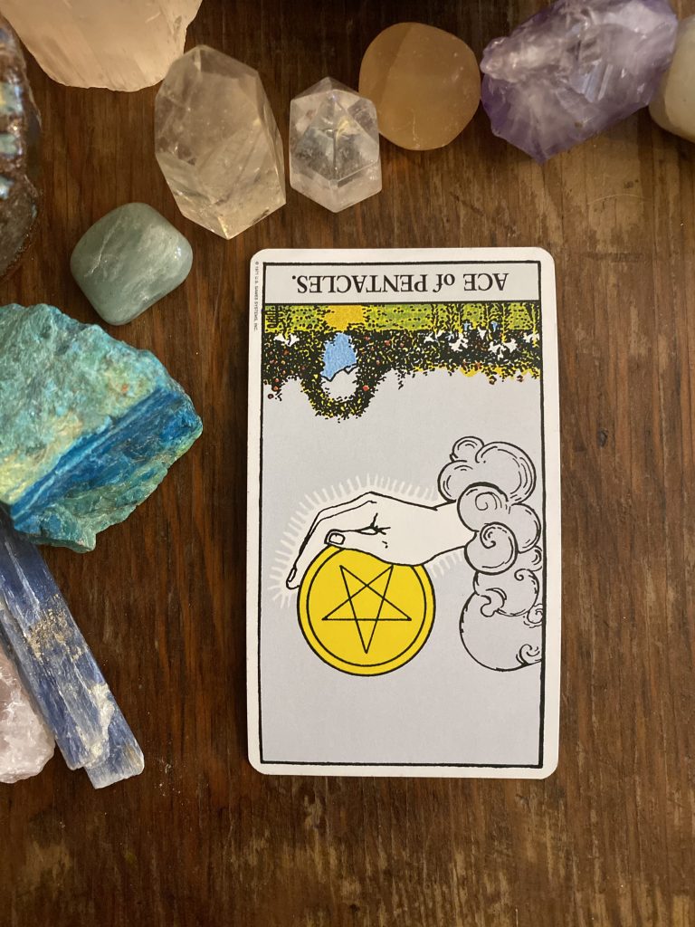 Ace of Pentacles Reversed